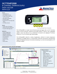 Thumbnail of document Data Sheet - OctTempV2 / OctTemp2000 8 Channel Thermocouple Data Logger